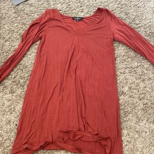 Red loose fit dress